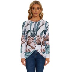 Hawaii T- Shirt Hawaii Hope Flowers Trend T- Shirt Long Sleeve Crew Neck Pullover Top