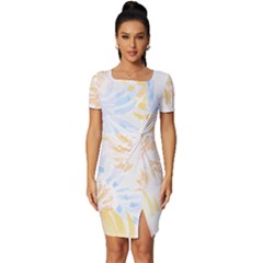 Hawaii T- Shirt Hawaii Hummingbirds Creative T- Shirt Fitted Knot Split End Bodycon Dress