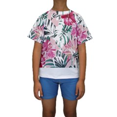 Hawaii T- Shirt Hawaii Ice Flowers Garden T- Shirt Kids  Short Sleeve Swimwear by maxcute