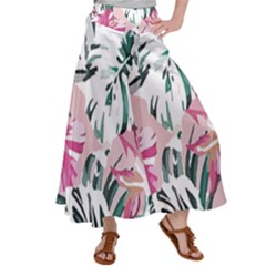 Hawaii T- Shirt Hawaii Ice Flowers Garden T- Shirt Satin Palazzo Pants by maxcute