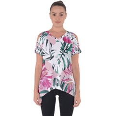 Hawaii T- Shirt Hawaii Ice Flowers Garden T- Shirt Cut Out Side Drop Tee by maxcute