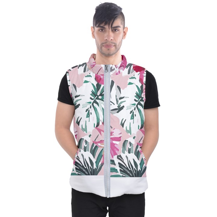 Hawaii T- Shirt Hawaii Ice Flowers Garden T- Shirt Men s Puffer Vest