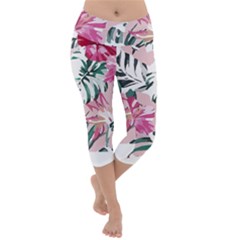 Hawaii T- Shirt Hawaii Ice Flowers Garden T- Shirt Lightweight Velour Capri Yoga Leggings by maxcute