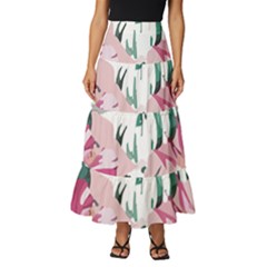 Hawaii T- Shirt Hawaii Ice Flowers Garden T- Shirt Tiered Ruffle Maxi Skirt by maxcute