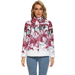 Hawaii T- Shirt Hawaii Indian Flower Modern T- Shirt Women s Puffer Bubble Jacket Coat by maxcute