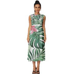 Hawaii T- Shirt Hawaii Jungle Creative T- Shirt Sleeveless Round Neck Midi Dress by maxcute