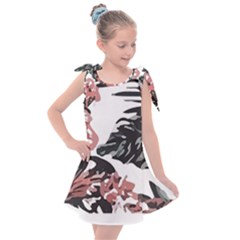 Hawaii T- Shirt Hawaii Krying Doors Pattern T- Shirt Kids  Tie Up Tunic Dress