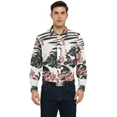 Hawaii T- Shirt Hawaii Krying Doors Pattern T- Shirt Men s Long Sleeve Pocket Shirt 