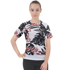 Hawaii T- Shirt Hawaii Krying Doors Pattern T- Shirt Women s Sport Raglan Tee