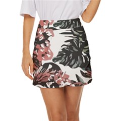 Hawaii T- Shirt Hawaii Krying Doors Pattern T- Shirt Mini Front Wrap Skirt