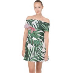 Hawaii T- Shirt Hawaii Leather Flower Garden T- Shirt Off Shoulder Chiffon Dress