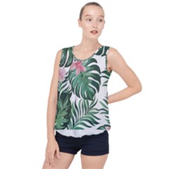 Hawaii T- Shirt Hawaii Leather Flower Garden T- Shirt Bubble Hem Chiffon Tank Top