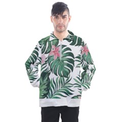 Hawaii T- Shirt Hawaii Leather Flower Garden T- Shirt Men s Half Zip Pullover