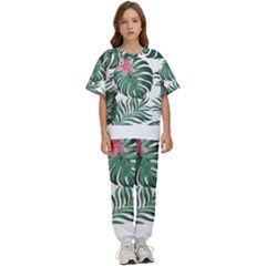 Hawaii T- Shirt Hawaii Leather Flower Garden T- Shirt Kids  Tee And Pants Sports Set by maxcute