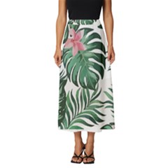 Hawaii T- Shirt Hawaii Leather Flower Garden T- Shirt Classic Midi Chiffon Skirt by maxcute