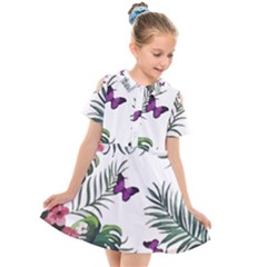 Hawaii T- Shirt Hawaii Lent Flowers Pattern T- Shirt Kids  Short Sleeve Shirt Dress