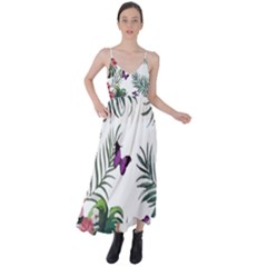 Hawaii T- Shirt Hawaii Lent Flowers Pattern T- Shirt Tie Back Maxi Dress