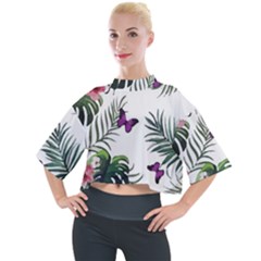 Hawaii T- Shirt Hawaii Lent Flowers Pattern T- Shirt Mock Neck Tee by maxcute