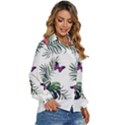 Hawaii T- Shirt Hawaii Lent Flowers Pattern T- Shirt Women s Long Sleeve Button Down Shirt View3