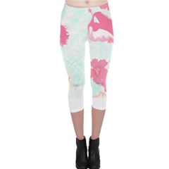 Hawaii T- Shirt Hawaii Lis Flowers Trend T- Shirt Capri Leggings  by maxcute