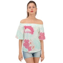 Hawaii T- Shirt Hawaii Lis Flowers Trend T- Shirt Off Shoulder Short Sleeve Top by maxcute