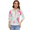 Hawaii T- Shirt Hawaii Lis Flowers Trend T- Shirt Women s Quarter Sleeve Pocket Shirt View1