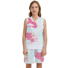 Hawaii T- Shirt Hawaii Lis Flowers Trend T- Shirt Kids  Basketball Mesh Set by maxcute