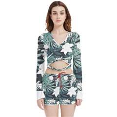 Hawaii T- Shirt Hawaii Mayan Pattern T- Shirt Velvet Wrap Crop Top And Shorts Set by maxcute