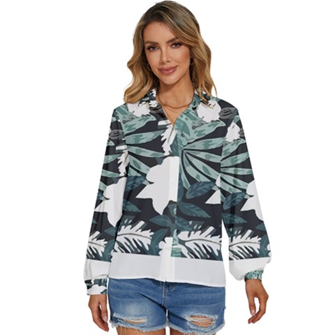 Hawaii T- Shirt Hawaii Mayan Pattern T- Shirt Women s Long Sleeve Button Down Shirt by maxcute