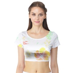 Hawaii T- Shirt Hawaii Meadow Fashion T- Shirt Short Sleeve Crop Top