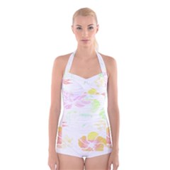 Hawaii T- Shirt Hawaii Meadow Fashion T- Shirt Boyleg Halter Swimsuit  by maxcute