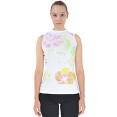 Hawaii T- Shirt Hawaii Meadow Fashion T- Shirt Mock Neck Shell Top