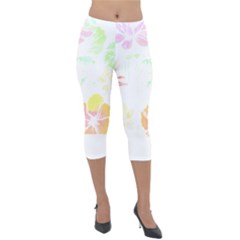 Hawaii T- Shirt Hawaii Meadow Fashion T- Shirt Lightweight Velour Capri Leggings 