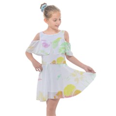 Hawaii T- Shirt Hawaii Meadow Fashion T- Shirt Kids  Shoulder Cutout Chiffon Dress