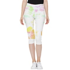 Hawaii T- Shirt Hawaii Meadow Fashion T- Shirt Inside Out Lightweight Velour Capri Leggings 