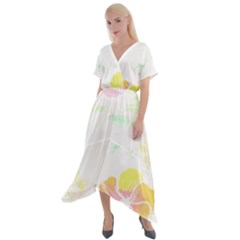 Hawaii T- Shirt Hawaii Meadow Fashion T- Shirt Cross Front Sharkbite Hem Maxi Dress