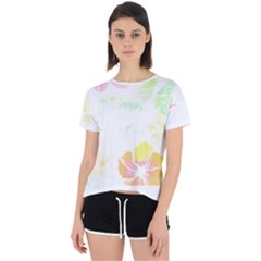 Hawaii T- Shirt Hawaii Meadow Fashion T- Shirt Open Back Sport Tee