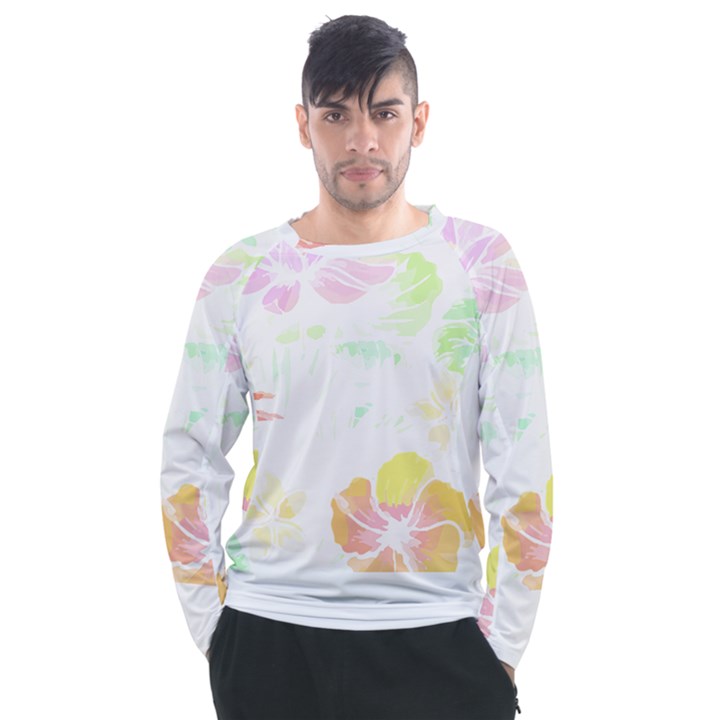 Hawaii T- Shirt Hawaii Meadow Fashion T- Shirt Men s Long Sleeve Raglan Tee