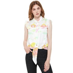 Hawaii T- Shirt Hawaii Meadow Fashion T- Shirt Frill Detail Shirt