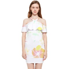 Hawaii T- Shirt Hawaii Meadow Fashion T- Shirt Shoulder Frill Bodycon Summer Dress