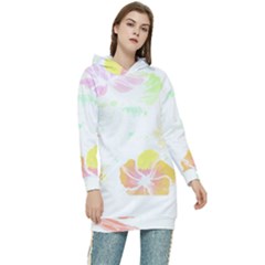 Hawaii T- Shirt Hawaii Meadow Fashion T- Shirt Women s Long Oversized Pullover Hoodie