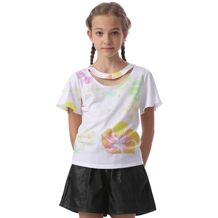 Hawaii T- Shirt Hawaii Meadow Fashion T- Shirt Kids  Front Cut Tee