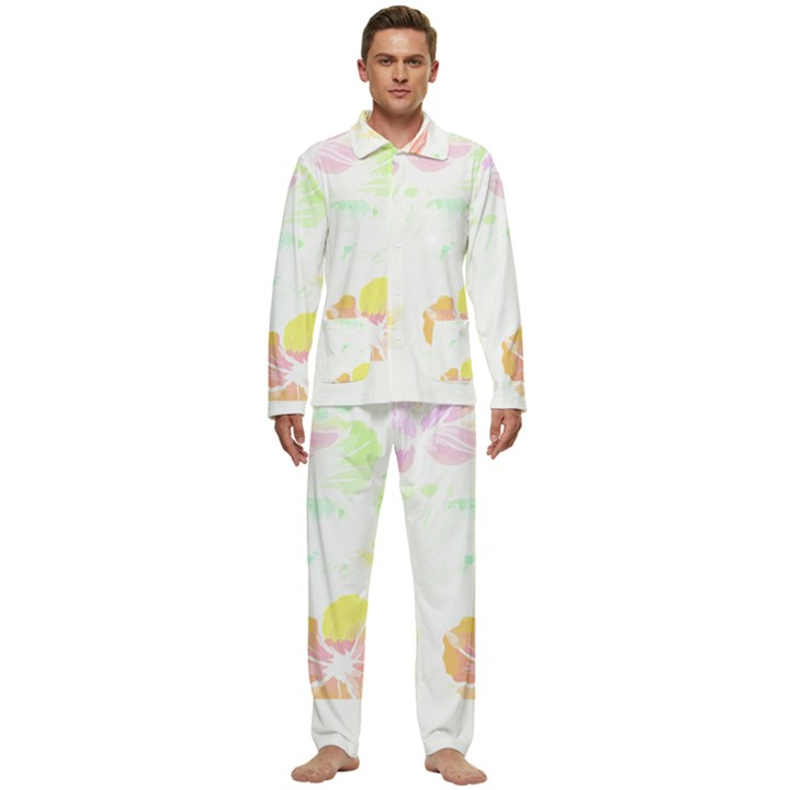 Hawaii T- Shirt Hawaii Meadow Fashion T- Shirt Men s Long Sleeve Velvet Pocket Pajamas Set