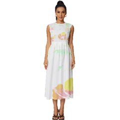 Hawaii T- Shirt Hawaii Meadow Fashion T- Shirt Sleeveless Round Neck Midi Dress