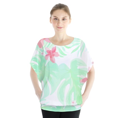 Hawaii T- Shirt Hawaii Meadow Trend T- Shirt Batwing Chiffon Blouse by maxcute