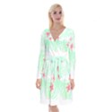 Hawaii T- Shirt Hawaii Meadow Trend T- Shirt Long Sleeve Velvet Front Wrap Dress View1