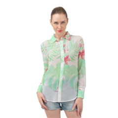 Hawaii T- Shirt Hawaii Meadow Trend T- Shirt Long Sleeve Chiffon Shirt