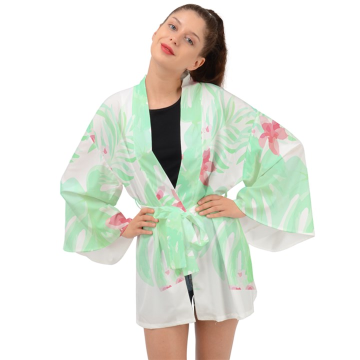 Hawaii T- Shirt Hawaii Meadow Trend T- Shirt Long Sleeve Kimono