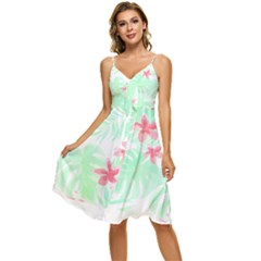 Hawaii T- Shirt Hawaii Meadow Trend T- Shirt Sleeveless Tie Front Chiffon Dress by maxcute