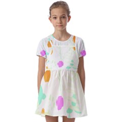 Hawaii T- Shirt Hawaii Ohana Fashion T- Shirt Kids  Short Sleeve Pinafore Style Dress